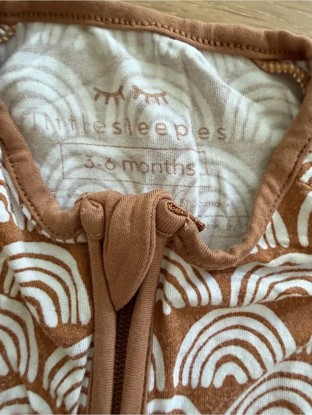 Little sleepies rust Rainbows zippy One-Piece Zipper Pajamas
